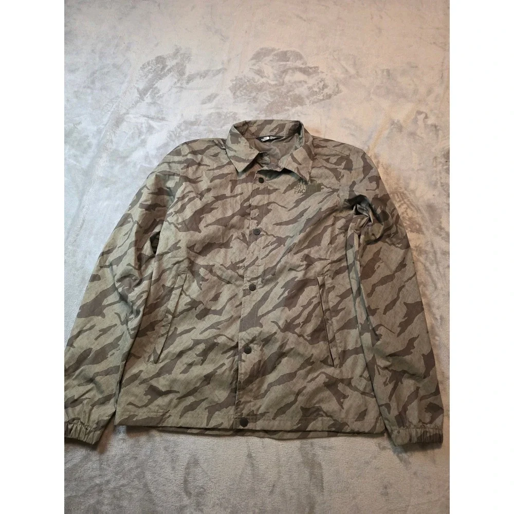 The North Face DryVent Jacket Mens Size S Green Camo Tiger Stripe Coaches